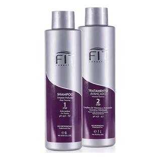 Kit Escova Progressiva Tratamento Avançado Fit Cosméticos 1l