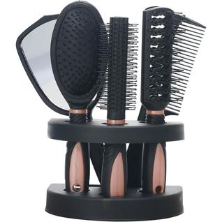 Kit Escovas Cabelo Pente Espelho C/ Organizador Penteadeira