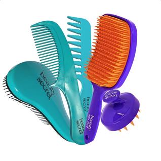Kit Escovas e Pentes Completo com Massageador Beauty Secret