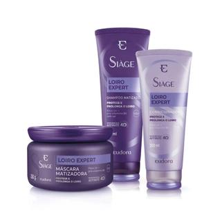 Kit Eudora Cabelo Loiro Expert Shampoo Condicionador Máscara Capilar Matização Antiamarela
