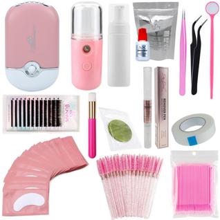 Kit Extensão Profissional Completo Alongamento Cílios Microbrush CL33