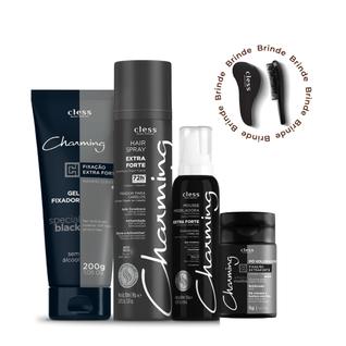 Kit Finalização Mousse Hair Spray Gel e pó vol. Charming
