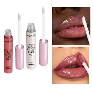 Kit Gloss Lips Rosado e Incolor - Vult
