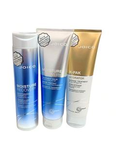 Kit Joico shampoo Moisture 300ml, máscara Moisture 250ml e máscara KPAK 250 ml
