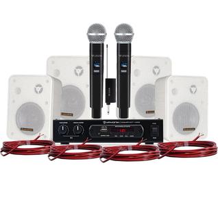 Kit Karaokê/festas/eventos 4 Caixas Som 400w Usb,bluetotth