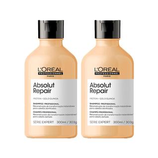 Kit L'Oréal Professionnel Serie Expert Absolut Repair Gold - Shampoo 300 ml  2 Unidades