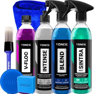 Kit Lavagem Automotiva Shampoo V-floc Cera Liquida Blend Limpador Sintra Fast Renovador In