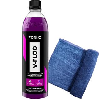 Kit lavagem shampoo neutro concentrado v floc toalha de secagem vonixx