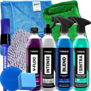 Kit Limpeza Automotiva Completa Shampoo VFloc Limpador Sintra Fast Cera Blend Spray Revita