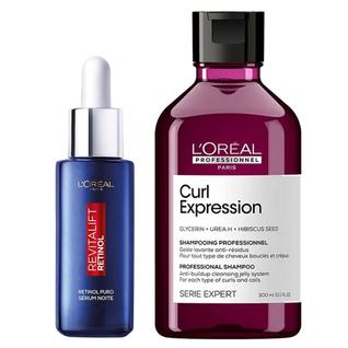 Kit LOréal Professionnel + LOréal Paris - Shampoo Antirresíduos + Sérum Facial Antirrugas