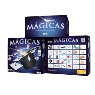 Kit Mágicas Melhores Truques para Surpreender 30 Truques Cartola e Varinha Pais e Filhos -