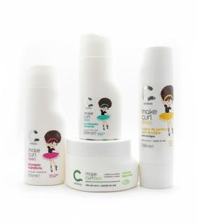 Kit Make Curl Teen Shampoo Creme Máscara Hidrata Amavia Hair