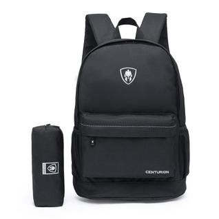 Kit Mochila Preta Centurion com Estojo Escolar Masculina Feminina Grande Ideal para Viagem