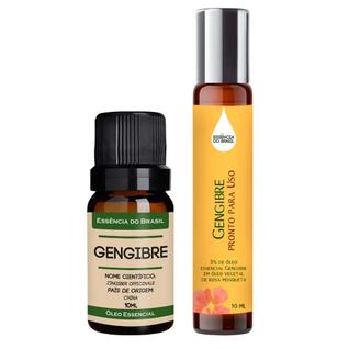 Kit Óleo Essencial Gengibre + Pronto P/ Uso Roll On 10ml