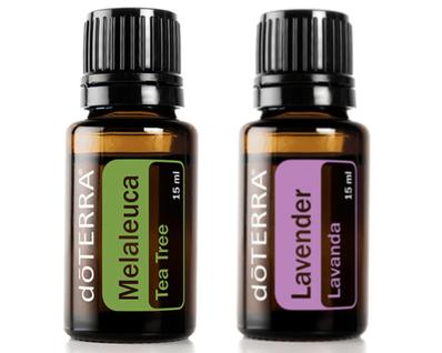 Kit óleos essencias doTERRA 1 óleo Lavanda 15ML + 1 óleo essencial Melaleuca 15ML