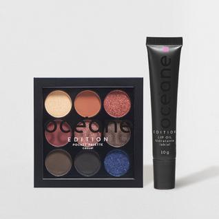 Kit Paleta de Sombras Pocket Casual + Hidratante Labial Rosa Lip Oil Océane Edition (2 Pro