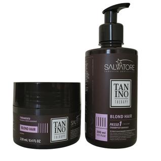 Kit para cabelos coloridos descoloridos e grisalhos blond hair salvatore