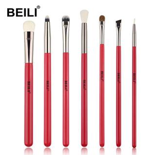 Kit Pincéis Para Maquiagem De Olhos Cabelo De Cabra Profissional 7 PÇS
