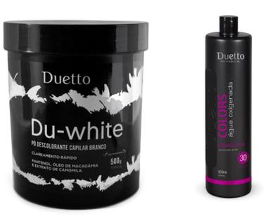 Kit Pó Descolorante e agua oxigenada 30V Duetto Professional