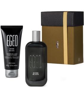 Kit Presente Perfume Egeo Bomb Black e Shower Gel Sabonete Líquido Masculino para homem co
