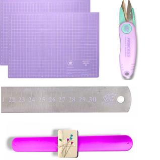 Kit Princess Base De Corte A3 Régua 30cm Tesoura Arremate