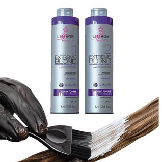 Kit Progressiva Para Loiras Premium Escova Orgânica Nano Fit