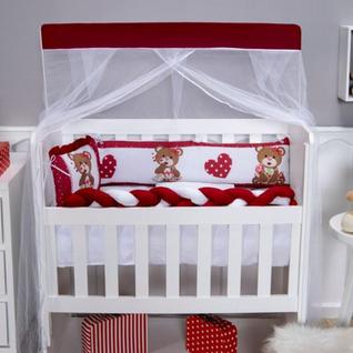 Kit Protetor de Mini Berço Menino e Menina Safari 08 Pçs e Outros Modelos Com Trança e Lat