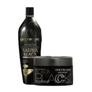 Kit Safira Black 1 Shampoo 300ml 1 Máscara Tonalizante 250g Oriente Life