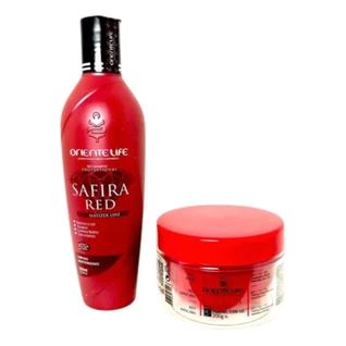 Kit Safira Red 1 Shampoo 300ml 1 Máscara Tonalizante 200g Oriente Life