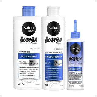 Kit Salon Line SOS Bomba Crescimento: Sh +Cond+ Tônico Not
