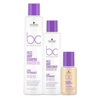 Kit Schwarzkopf BC Bonacure Frizz Away - Shampoo 250ml + Condicionador 200ml + Smoothing O