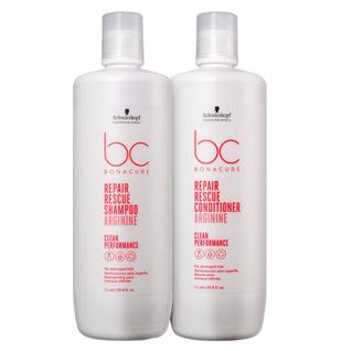 Kit Schwarzkopf Professional BC Bonacure Clean Performance Repair Rescue Shampoo 1 L e Con