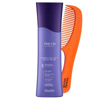 Kit Shampoo Amend Matizador Expertise Specialist Blonde 250ml e Pente Beauty Secret