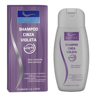 Kit Shampoo Cinza Nupill Desamarelador Cabelo Grisalho Loiro Cinza Escuro Violeta Sem Amôn
