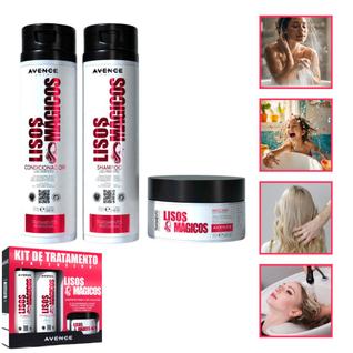 Kit Shampoo  Condicionador  Máscara 240gr Lisos Mágicos SOS Profissional Fortalecimento no