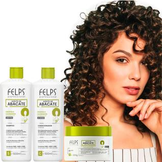 Kit Shampoo+Condicionador+Máscara Umectação Capilar Noturna Para Cabelo Cacheado e Crespo 