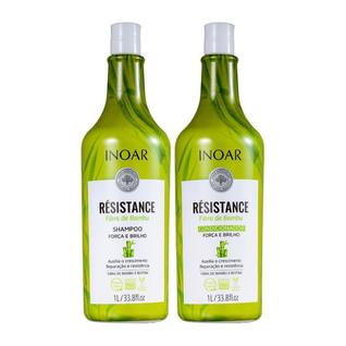 Kit Shampoo Condicionador Résistance Fibra De Bambu 1l Inoar