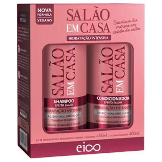 Kit Shampoo e Condicionador Salão em Casa Hidratação Intensiva 850ml Eico