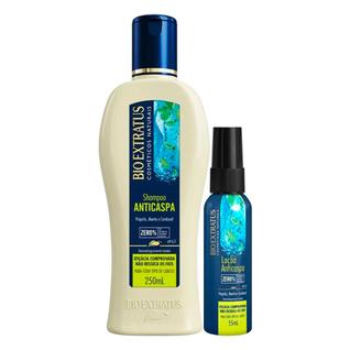 Kit Shampoo e Tônico Loção Anticaspa Limpeza Própolis Menta Bio Extratus