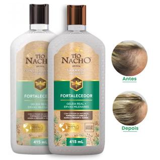 Kit Shampoo Fortalecedor Antiqueda Capilar 415ml + Condicionador Fortalecedor 415ml Tio Na