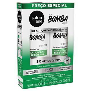 Kit Shampoo Salon Line SOS Bomba Antiqueda 300ml + 200ml