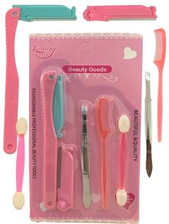 Kit sobrancelha profissional com Pinça Navalha Escovinha Beauty ideal para rena aparar pel