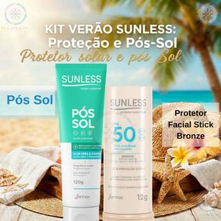 Kit Sunless: Stick FPS 50 Bronze + Pós-Sol 120g
