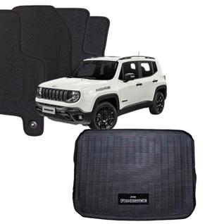 Kit Tapete Porta Malas Renegade e Tapete Interno Ano 2020 a 2024 Impermeável Fácil Limpeza