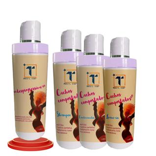 Kit Transição Capilar  Desprogressiva 1L + Shampoo 1L + Condicionador 1L + Leave-In 1L