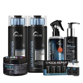 Kit truss ultra hydration + tratamento home care 6 produtos