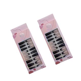 Kit Unhas Postiças Decoradas Pretinho Básico
