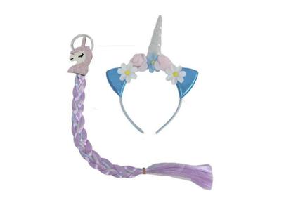 Kit Unicórnio Tiara e Trança - Brilhante