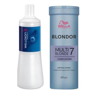 Kit Wella Blondor Pó Descolorante 400g+oxigenada 30v 1000ml