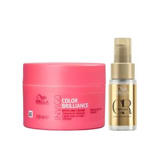 Kit Wella Brilliance Máscara 150ml e Oil Reflections 30ml